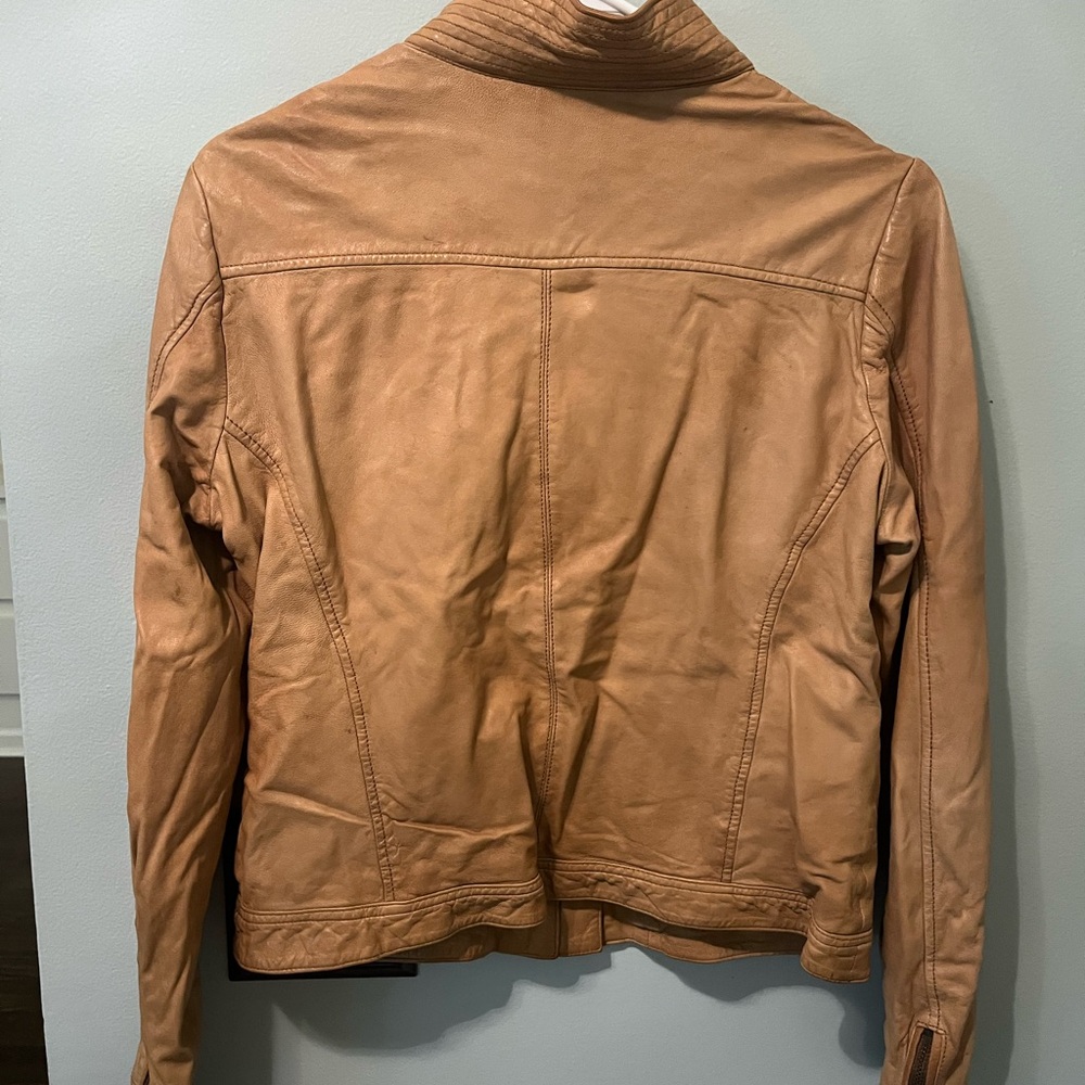 Lucky Brand Tan Leather Jacket - Picture 2 of 5
